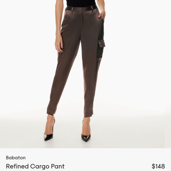 Artizia Brown Satin Cargo Pants - Picture 1 of 7